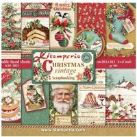 SBBS02 - Bloc 10 coli scrapbooking cu 2 fete, 20.3x20.3cm, Christmas Vintage - Stamperia