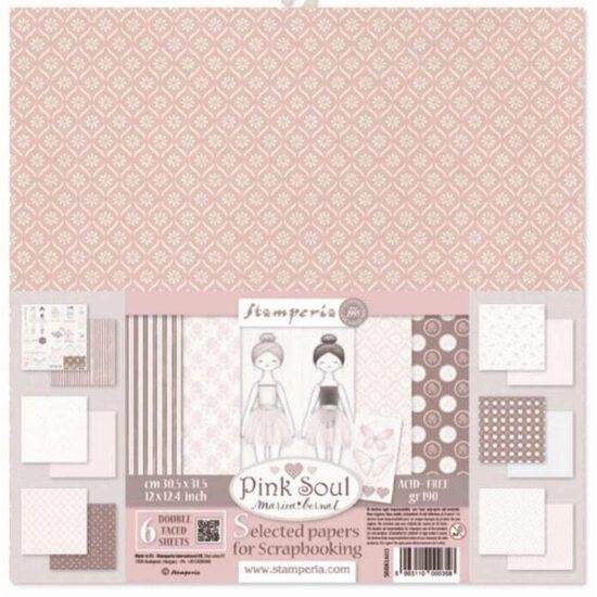 SBBKL603 - Bloc 6 coli scrapbooking cu 2 fete, 30.5X31.5cm, Soul - Stamperia