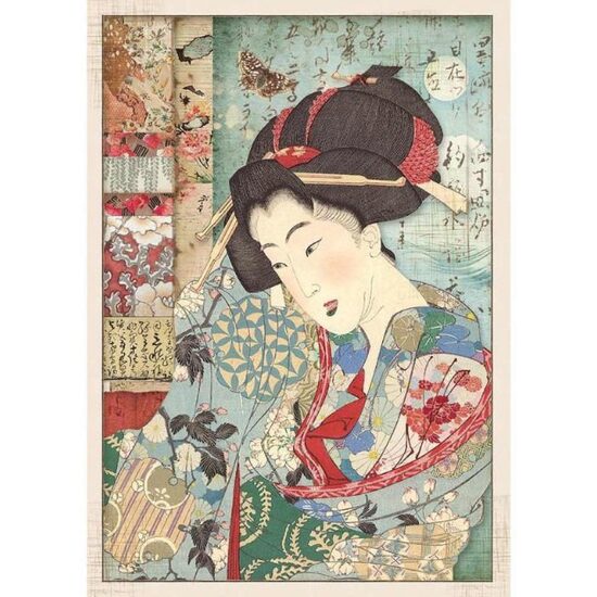 DFSA4392 - Hartie de orez A4 - Geisha - Stamperia
