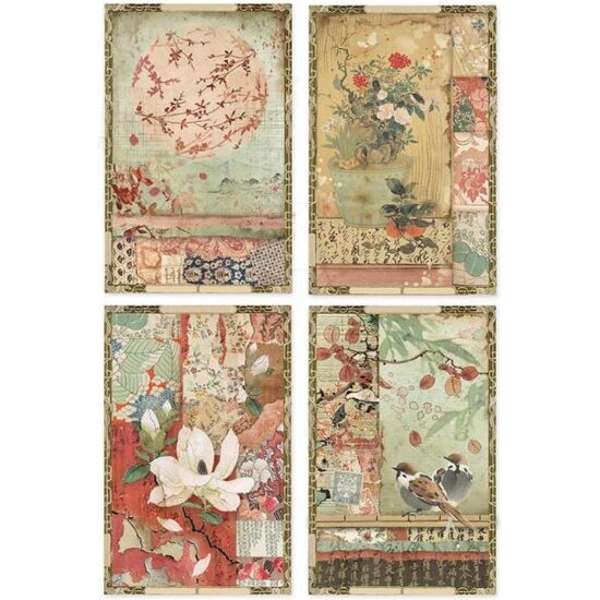 DFSA4396 - Hartie de orez A4 - Japanese postcards - Stamperia
