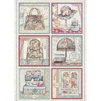 DFSA4400 - Hartie de orez A4 - Cards Grand Hotel - Stamperia
