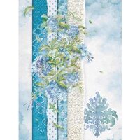 DFSA4417 - Hartie de orez A4 - Flowers for you light blue - Stamperia