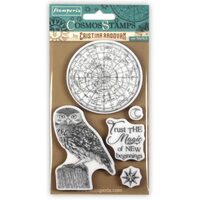 WTKCCR05 - Stampila High Definition - 10 x 16.5cm - Cosmos owl - Stamperia