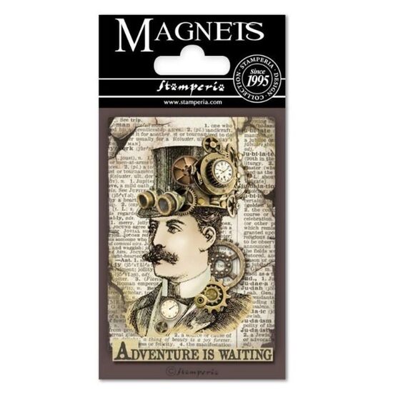 EMAG003 - Magnet 8 x 5.5cm - Voyager Fantastiques Men - Stamperia