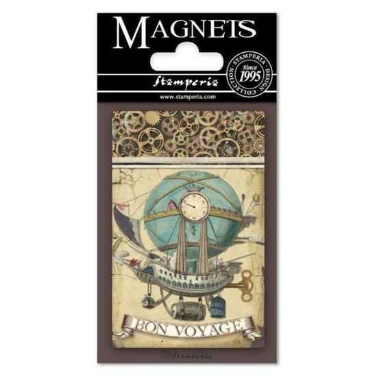 EMAG005 - Magnet 8 x 5.5cm - Voyager Fantastiques Balloon - Stamperia