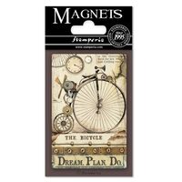 EMAG006 - Magnet 8 x 5.5cm - Voyager Fantastiques Bicycle - Stamperia