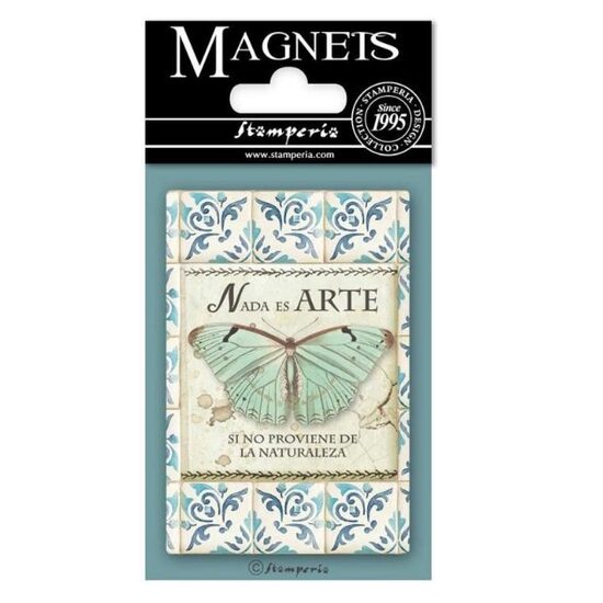 EMAG007 - Magnet 8 x 5.5cm - Azulejos butterfly - Stamperia