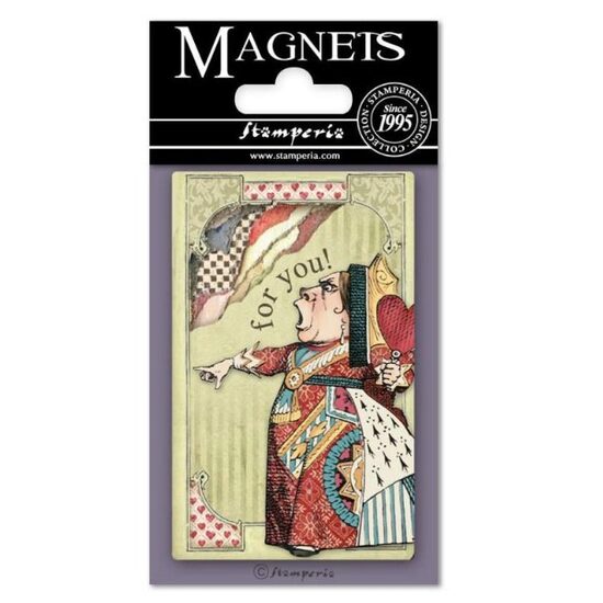 EMAG011 - Magnet 8 x 5.5cm - Alice Mad Hatter - Stamperia