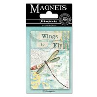 EMAG016 - Magnet 8 x 5.5cm - Wonderland Dragonfly - Stamperia