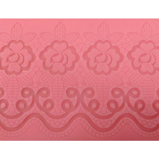35162 Mulaj silicon dreptunghiular - 33.5x10.5x0.4cm - trandafiri - Pentart
