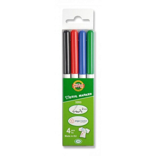 R3203-4C - Set 4 markere textile - Koh-I-Noor
