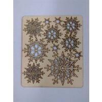 352016 Fulgi si stelute de lemn traforate - Craciun - ANT-CH