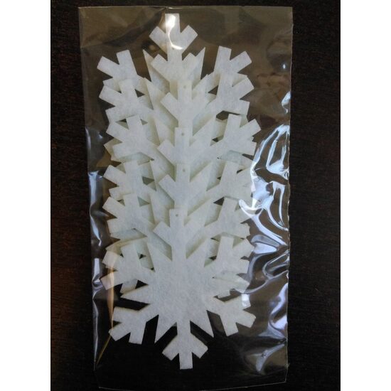 Figurine fetru, Fulgi albi - 23254 - Pentart