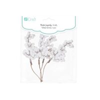 Set 4 crengute decorative albe de Craciun - DPZA-022