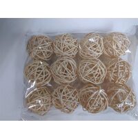 350108 - Set 12 globuri din nuiele, 5cm - ANT-CH