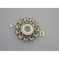 Pandantiv tip floare din metal antichizat, 2.3cm - 380689