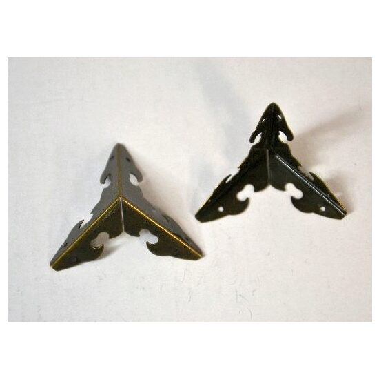 Coltar metal antic cu 3 laturi egale, 3cm - 366959D
