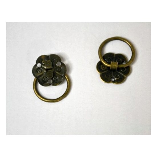 Mini maner tip floare, bronz antic, 2cm - 366965D