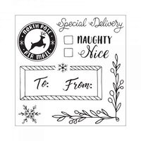 1 - Set 7 cuttere + 6 stampile - Envelope Liners Mini Christmas - Sizzix - 663151
