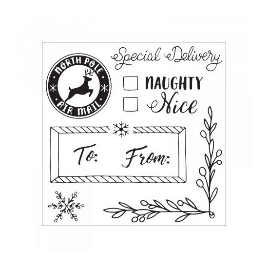 1 - Set 7 cuttere + 6 stampile - Envelope Liners Mini Christmas - Sizzix - 663151
