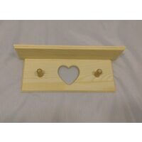 Cuier lemn cu doua agatatori - 11276 - Pentart