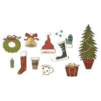 5 - Set 12 cuttere Thinlits - Figurine de Craciun - Sizzix - 664191