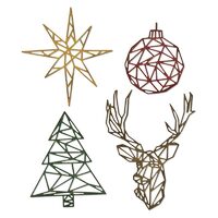 5 - Set 4 cuttere Thinlits - Figurine de Craciun - Sizzix - 664202