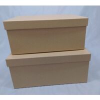 Set doua cutii carton dreptunghiulare cu capac - KC42/2G - Pentart