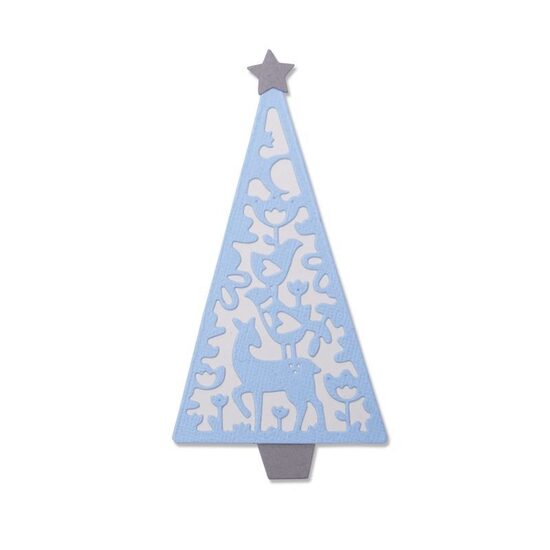 1 - Set 4 cuttere Thinlits - Brad de Craciun - Sizzix - 663442