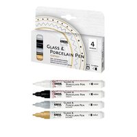 Set 4 markere pentru sticla si portelan - Glamour - 16431 - Kreul