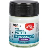 Lac/varnish protectie pentru transfer foto pe lumanari 50ml HobbyLine - cu glitter - 49972 - Kreul