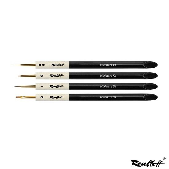 Set 4 pensule sintetice - Miniature Nr. 7 - Roubloff