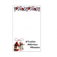 Set 10 cartonase martisor - Traditie - 5 x 8.5 cm - AT03 - DRG-T
