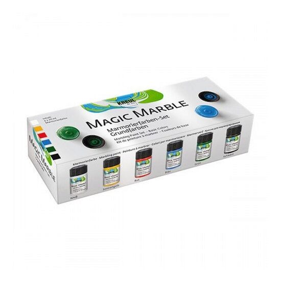 Set 6 culori clasice cu efect de marmorare - Magic Marble - 73600E - Kreul