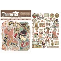 DFLDC04 - Decupaje asortate, 62 piese - Oriental Garden - Stamperia