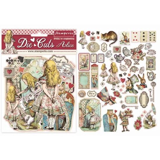DFLDC07 - Decupaje asortate, 62 piese - Alice - Stamperia