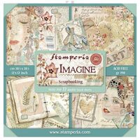 SBBXL04 - Bloc 22 coli scrapbooking cu 2 fete, 30.5x30.5cm, 190gr - Imagine - Stamperia