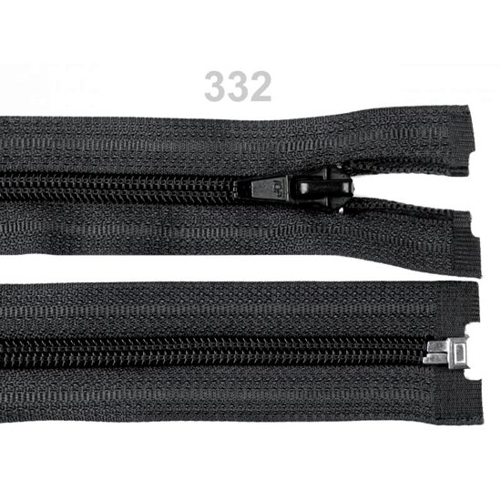 Fermoar spiralat, lungime 30 cm - negru - 270223 - STKL