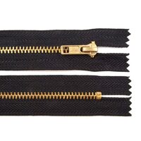 Fermoar metalic nedetasabil, lungime 10 cm - negru - 560593 - STKL