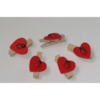 Set 5 clame - inima cu buburuza - HT/CAR_152 - CS-R