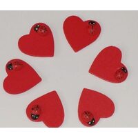 Set 6 figurine - inima cu buburuza - HT/FLD_014 - CS-R