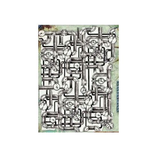 WTKAT10 - Stampila silicon - Pipes - Stamperia