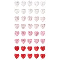 Set 40 strasuri adezive - inimi - GRKR-062 - DP CRAFT