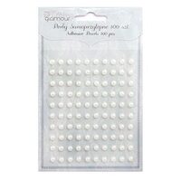 Set 100 perle adezive, 5 mm - ivory - GRPE-004 - DP CRAFT