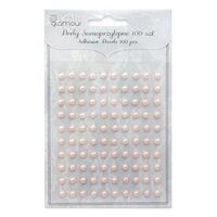 Set 100 perle adezive, 5 mm - crem - GRPE-005 - DP CRAFT