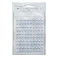 Set 100 perle adezive, 5 mm - baby blue - GRPE-009 - DP CRAFT