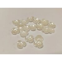 364926 - Set 20buc flori albe din acril, 1cm - ANT-CH