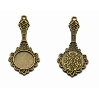 366859 Medalion bronz, oglinda antica - 1.8cm - ANT-CH