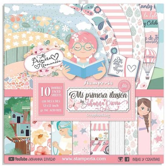 SBBL69 - Bloc 10 coli scrapbooking cu 2 fete, 30.5x30.5cm, 170gr. - Stamperia