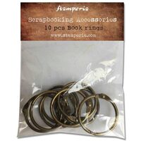 SBA397 - Set 10 inele metalice, 3 cm - Stamperia